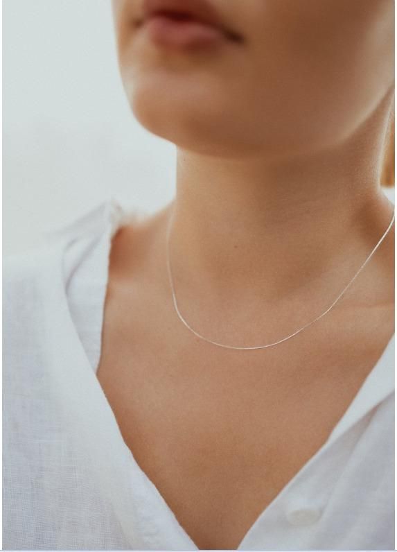BFGF® Pure Silver Minimal Chain Necklace for Women | Everyday Elegant Jewellery