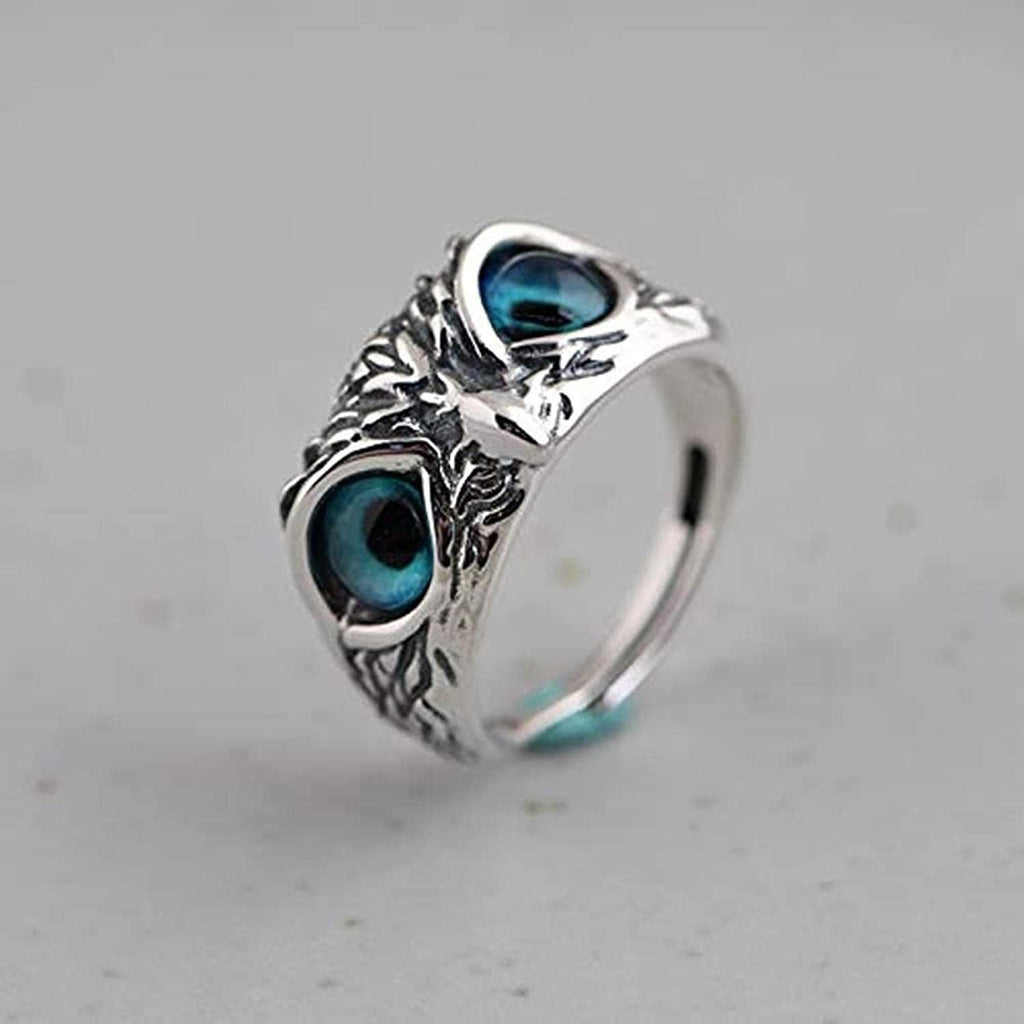 🦉 BFGF® Mystic Owl Eye Silver Ring