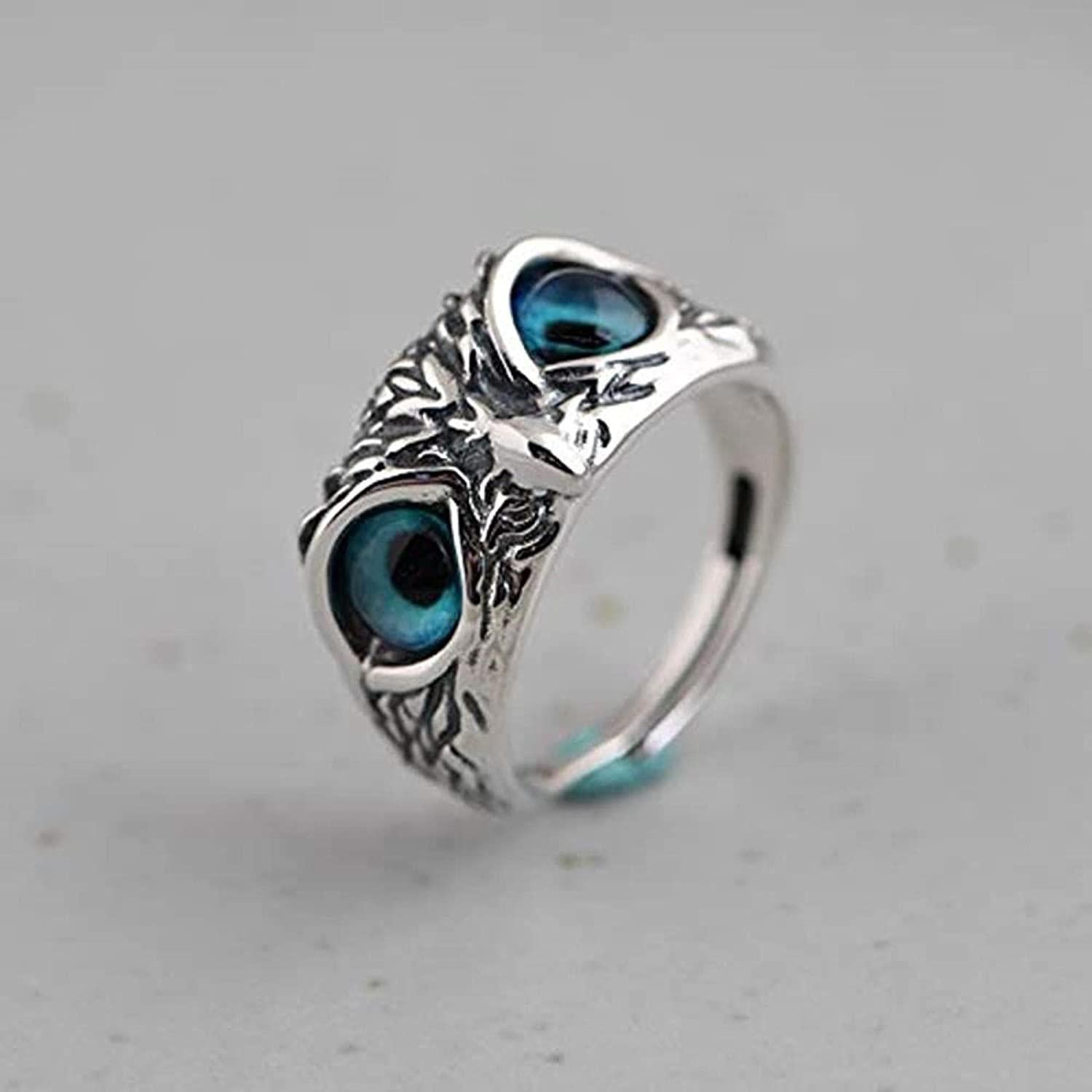🦉 BFGF® Mystic Owl Eye Silver Ring