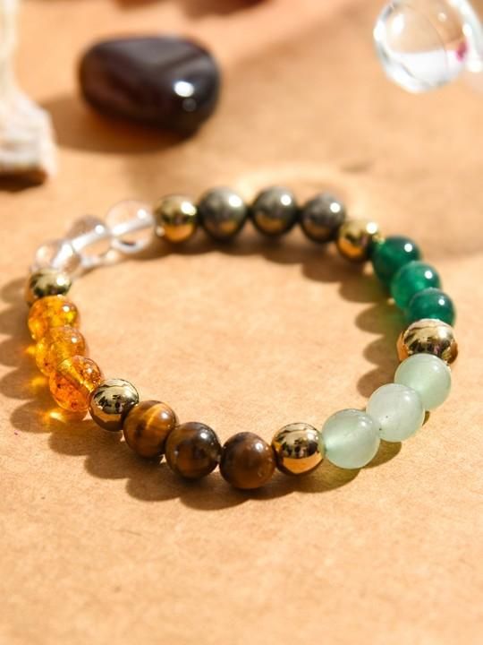 BFGF® Natural Healing Stone Bracelet for Men & Women | Energy Balance Crystal Bead Bracelet