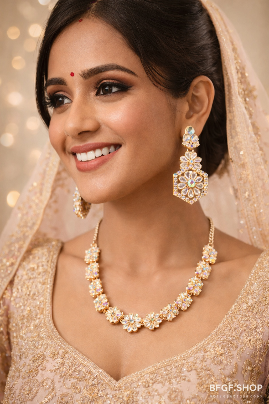 BFGF® Royal Austrian Diamond Gold Plated Necklace Set for Women – Elegant Bridal & Party Wear Jewellery