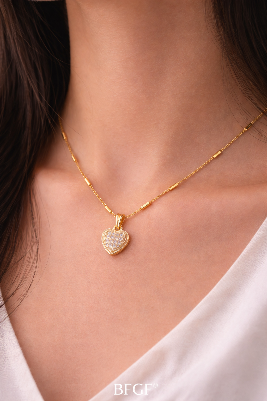 💛 BFGF® Premium Gold Plated Heart Pendant Necklace for Women