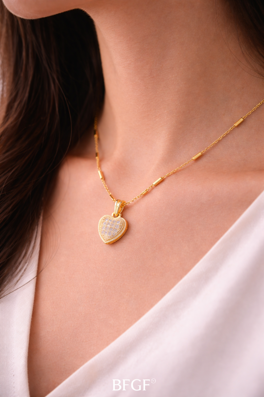 💛 BFGF® Premium Gold Plated Heart Pendant Necklace for Women