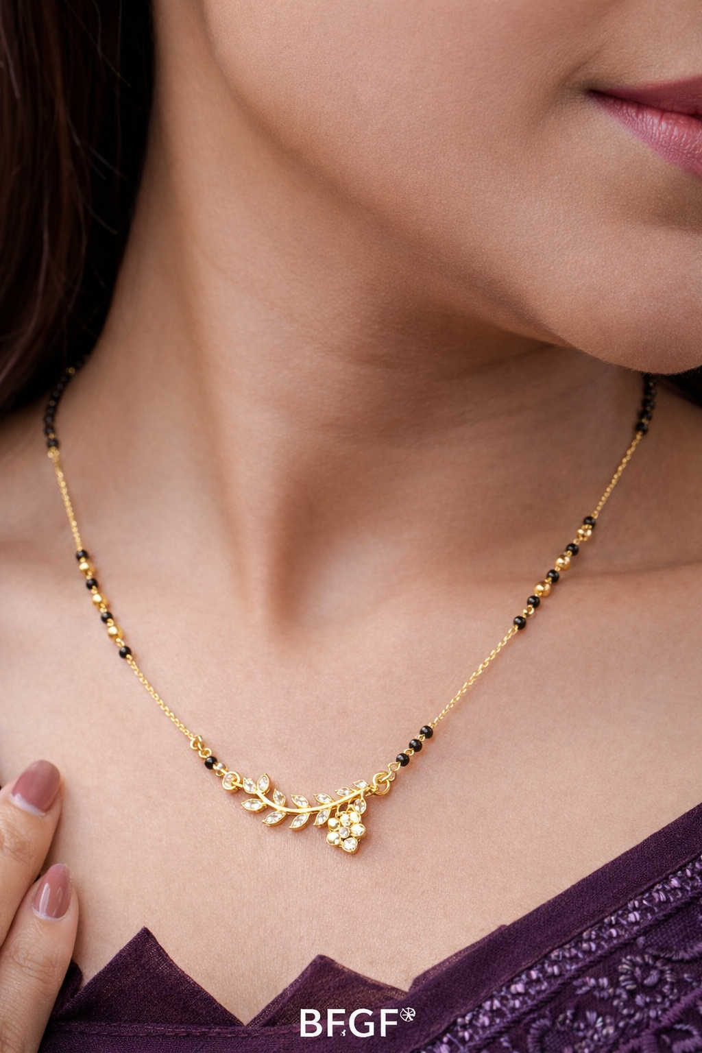 💛 BFGF® Elegant Gold Plated Floral Mangalsutra Necklace for Women