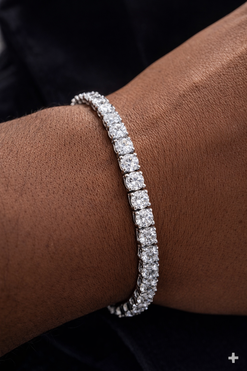 BFGF® Silver Diamond Tennis Bracelet – Premium Luxury Sparkle Edition