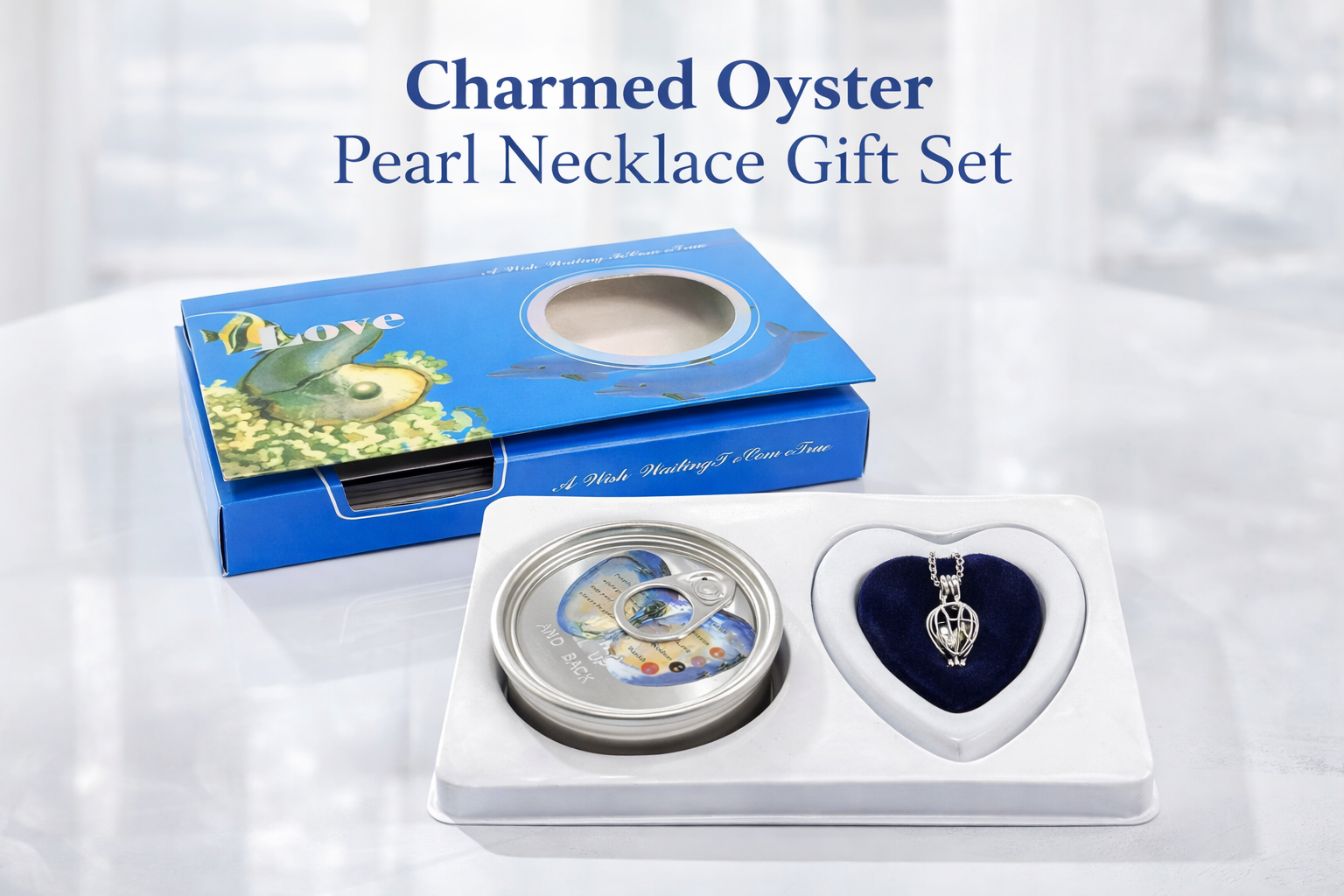 BFGF® Charmed Oyster Pearl Necklace Gift Set – Real Pearl Discovery Pendant | Luxury Surprise Jewelry