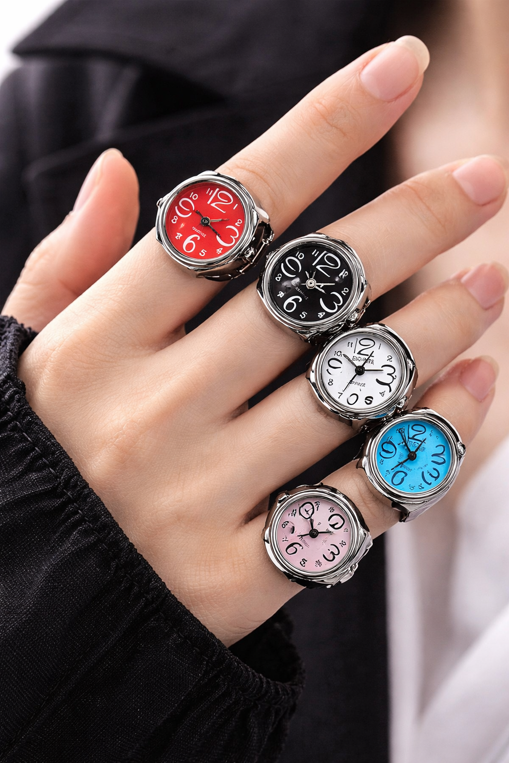 BFGF® Fashion Watch Ring for Women & Girls | Adjustable Quartz Finger Watch Ring