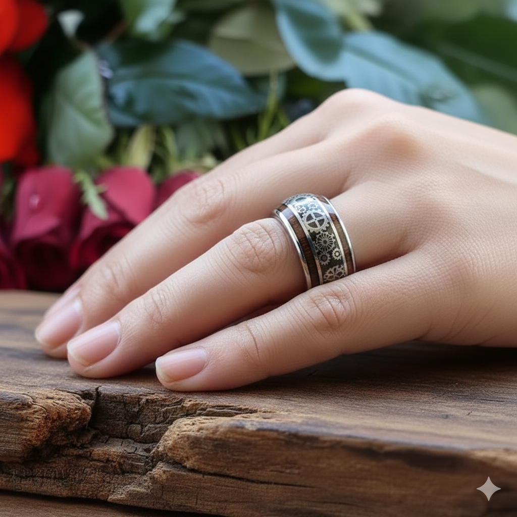 BFGF® Mechanical Gear Design Ring for Men | Premium Stainless Steel Spinner Ring