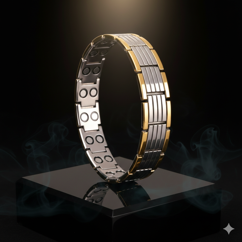 BFGF® Premium Magnetic Bracelet for Men | Gold & Silver Stainless Steel Energy Bracelet