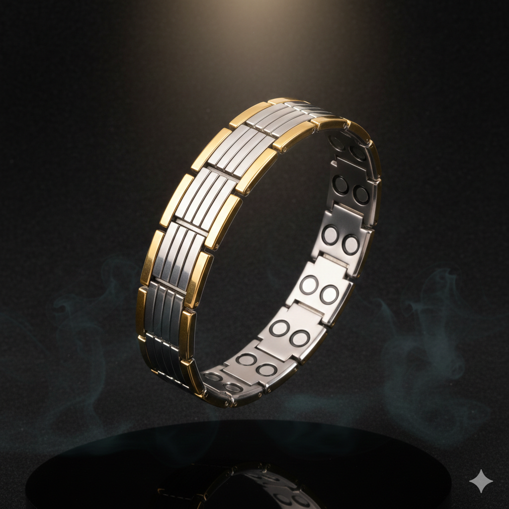BFGF® Premium Magnetic Bracelet for Men | Gold & Silver Stainless Steel Energy Bracelet