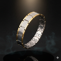 BFGF® Premium Magnetic Bracelet for Men | Gold & Silver Stainless Steel Energy Bracelet