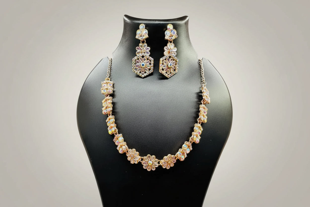 BFGF® Royal Austrian Diamond Gold Plated Necklace Set for Women – Elegant Bridal & Party Wear Jewellery
